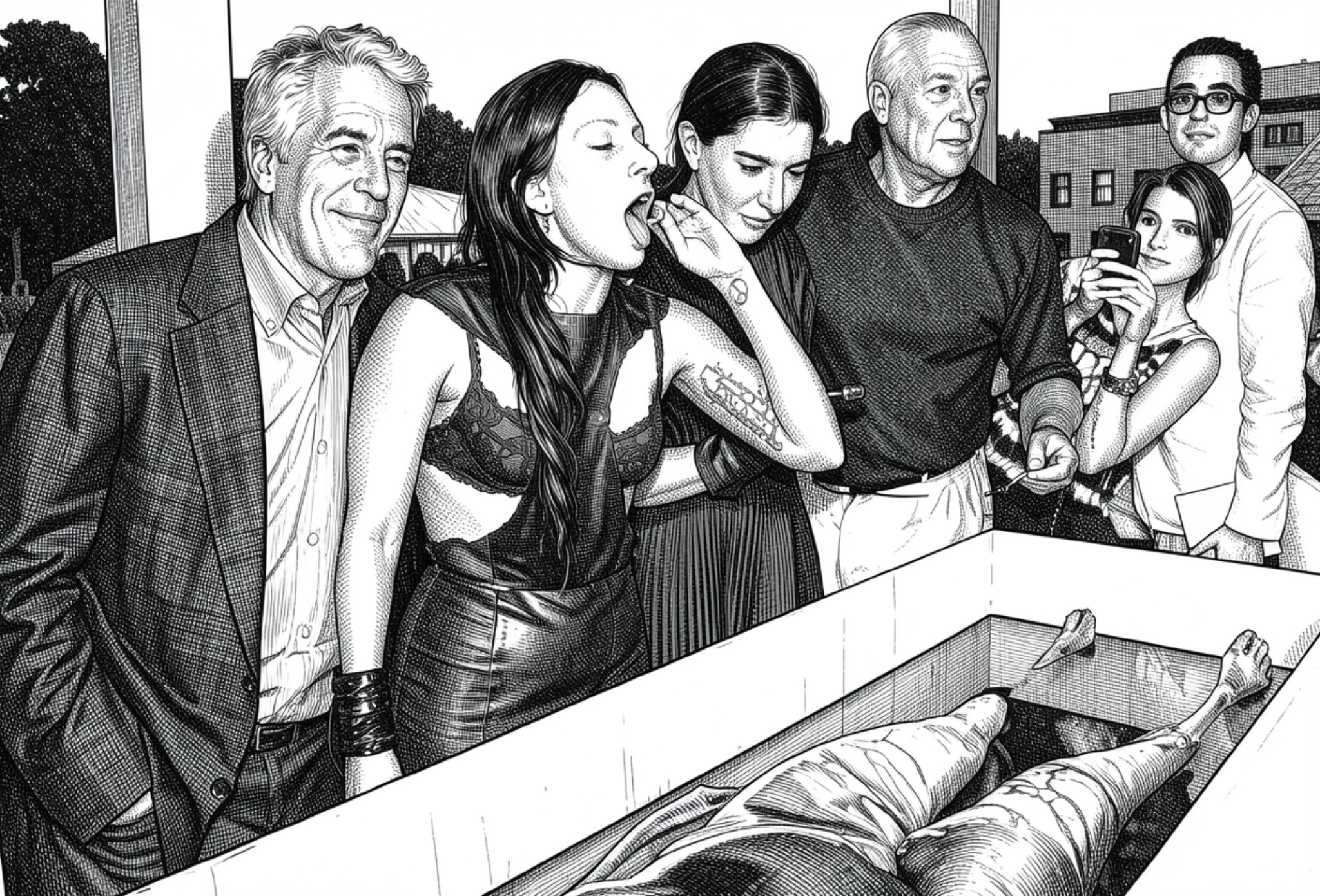 Abramović is a performance artist whose work, including a 1996 piece called "Spirit Cooking," often uses shocking imagery and instructions written in pigs' blood to explore bodily limits and spirituality
